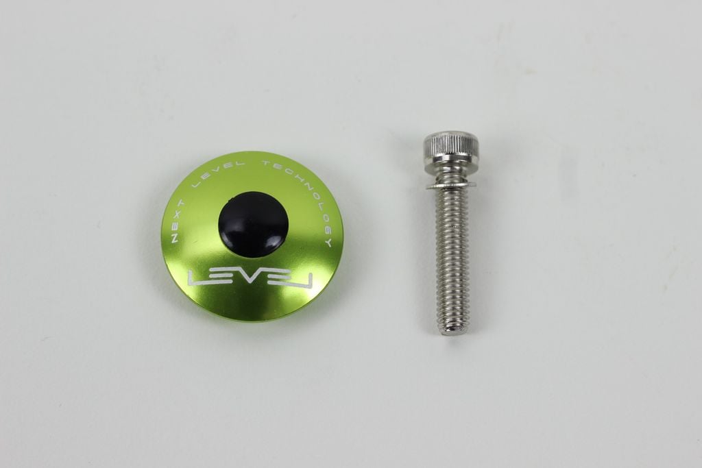 CNC Green Top Cap With Bolt - 6061 Alloy 1 1/8